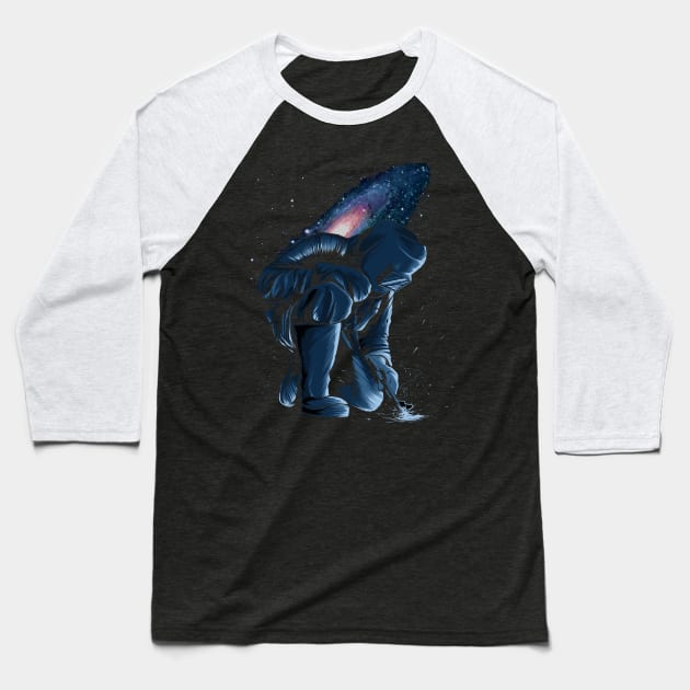 Welding in Space Baseball T-Shirt by damnoverload